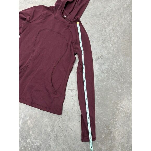 Lululemon On Repeat Rulu Hoodie Garnet Long Sleeve Hooded Top. Burgundy. Sz 2 - Picture 5 of 16